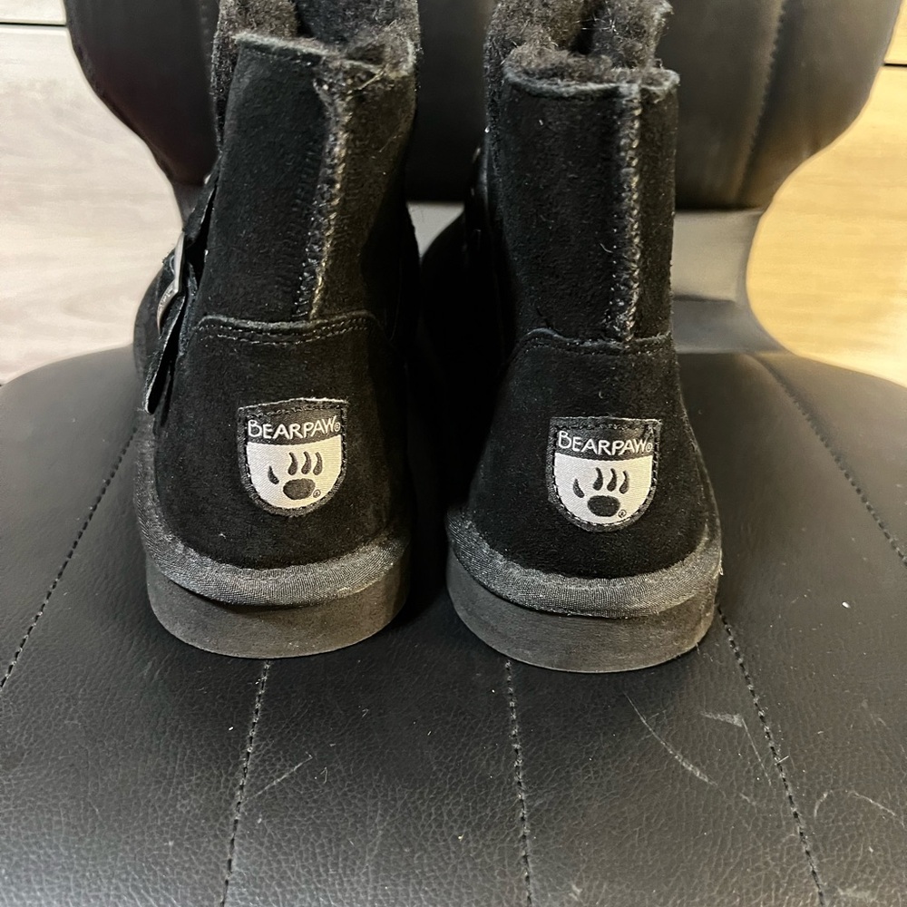 BearPaw Black Textured Sole Boots